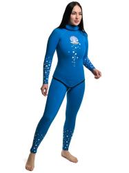 Гидрокостюм для фридайвинга бирюза «Жемчуг», 5мм