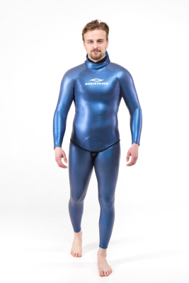 Гидрокостюм Фридайвинг Jaco мужской 5мм голый/ультраспан синий