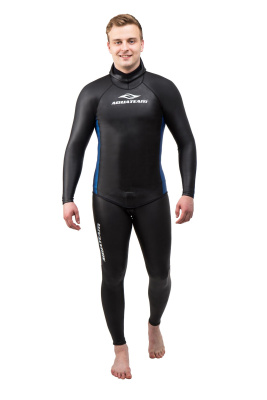 Гидрокостюм Фридайвинг мужской 1,5мм голый/ультраспан черно-синий